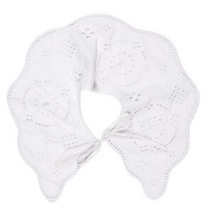 Ganni White Embroidered Dickey Bib